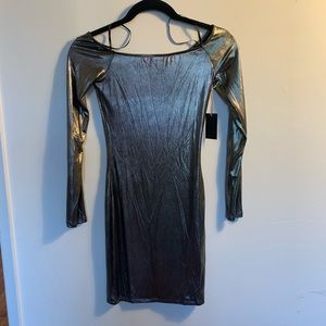 Metallic mini dress